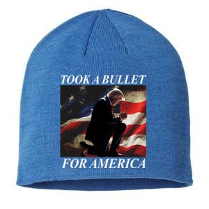 Took A Bullet For America Donald Trump Usa Sustainable Beanie