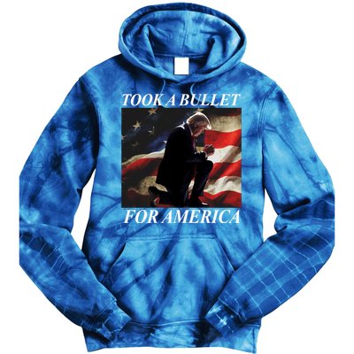 Took A Bullet For America Donald Trump Usa Tie Dye Hoodie