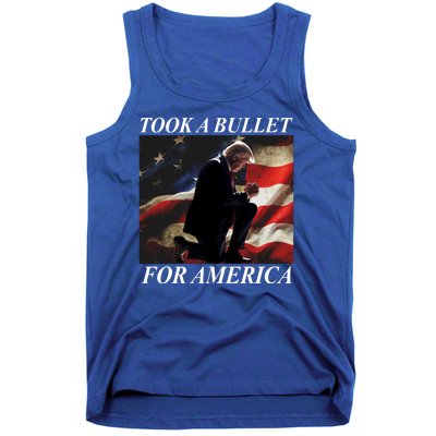 Took A Bullet For America Donald Trump Usa Tank Top