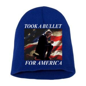 Took A Bullet For America Donald Trump Usa Short Acrylic Beanie