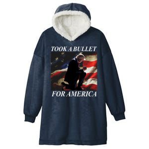 Took A Bullet For America Donald Trump Usa Hooded Wearable Blanket