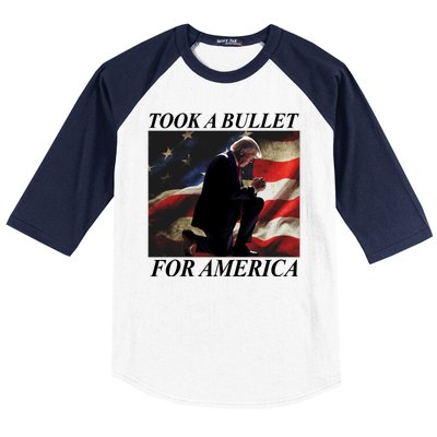 Took A Bullet For America Donald Trump Usa Baseball Sleeve Shirt