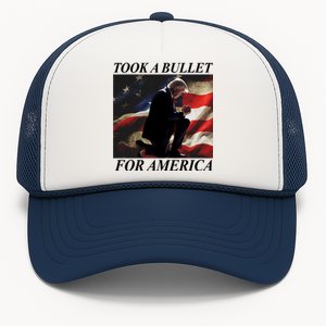 Took A Bullet For America Donald Trump Usa Trucker Hat