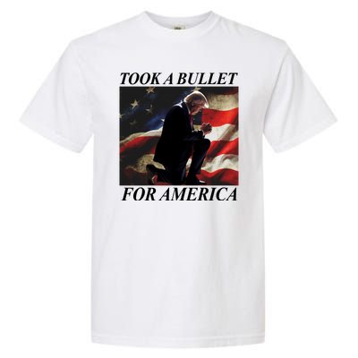 Took A Bullet For America Donald Trump Usa Garment-Dyed Heavyweight T-Shirt