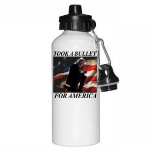 Took A Bullet For America Donald Trump Usa Aluminum Water Bottle