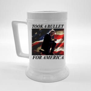 Took A Bullet For America Donald Trump Usa Beer Stein