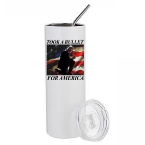 Took A Bullet For America Donald Trump Usa Stainless Steel Tumbler