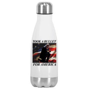 Took A Bullet For America Donald Trump Usa Stainless Steel Insulated Water Bottle