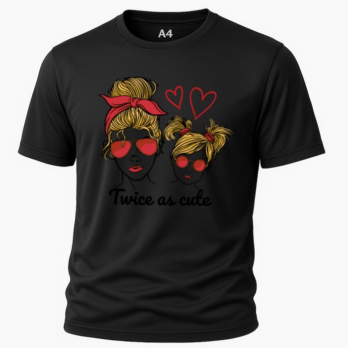 Twice As Cute Mom And Daughter Cooling Performance Crew T-Shirt