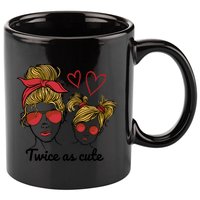 Twice As Cute Mom And Daughter 11oz C Handle Ceramic Mug