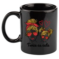 Twice As Cute Mom And Daughter 11oz C Handle Ceramic Mug