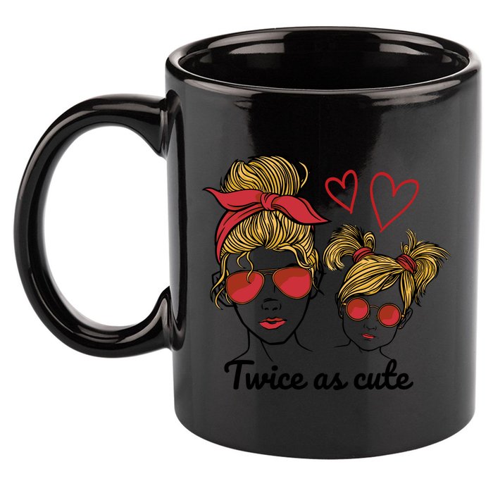 Twice As Cute Mom And Daughter 11oz C Handle Ceramic Mug