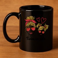 Twice As Cute Mom And Daughter 11oz C Handle Ceramic Mug
