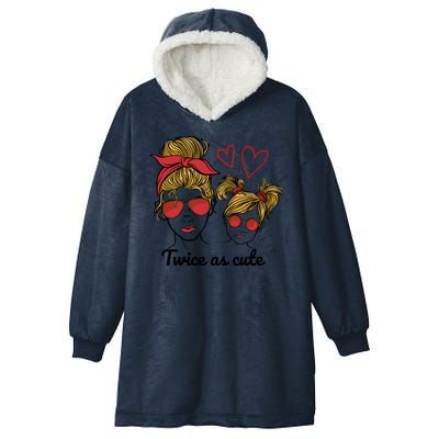 Twice As Cute Mom And Daughter Hooded Wearable Blanket