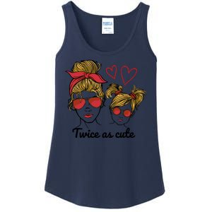 Twice As Cute Mom And Daughter Ladies Essential Tank