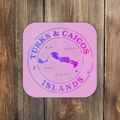 Turks And Caicos Islands Colorful Vacation Souvenir Cruise Coaster