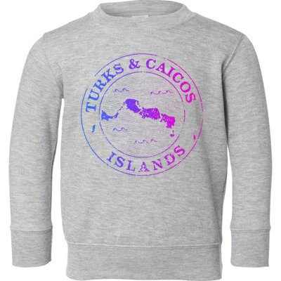 Turks And Caicos Islands Colorful Vacation Souvenir Cruise Toddler Sweatshirt