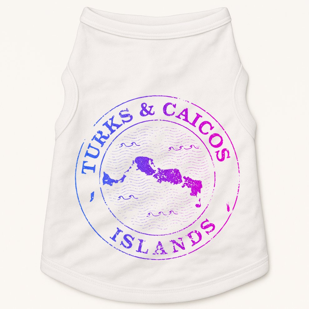 Turks And Caicos Islands Colorful Vacation Souvenir Cruise Doggie Tank