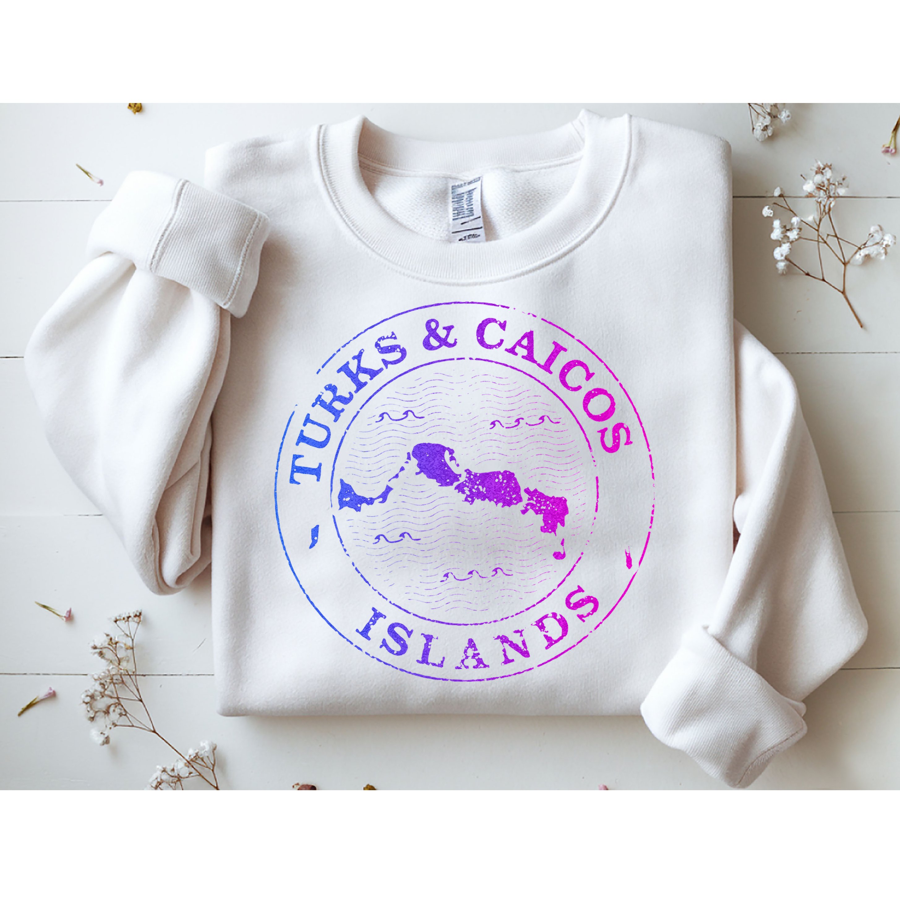 Turks And Caicos Islands Colorful Vacation Souvenir Cruise Sweatshirt