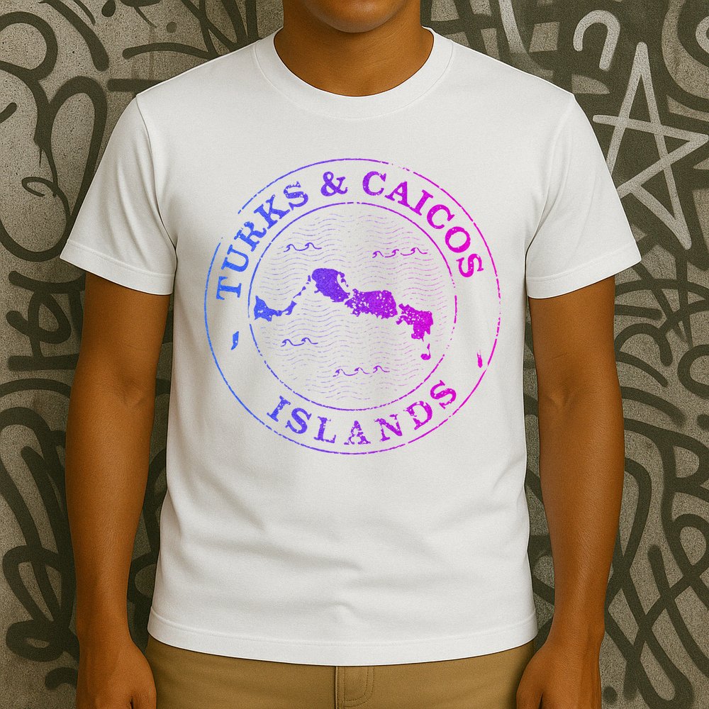 Turks And Caicos Islands Colorful Vacation Souvenir Cruise T-Shirt