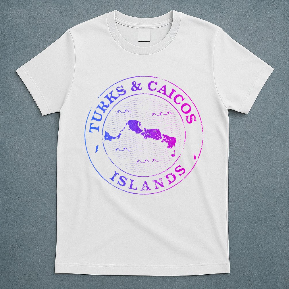 Turks And Caicos Islands Colorful Vacation Souvenir Cruise T-Shirt