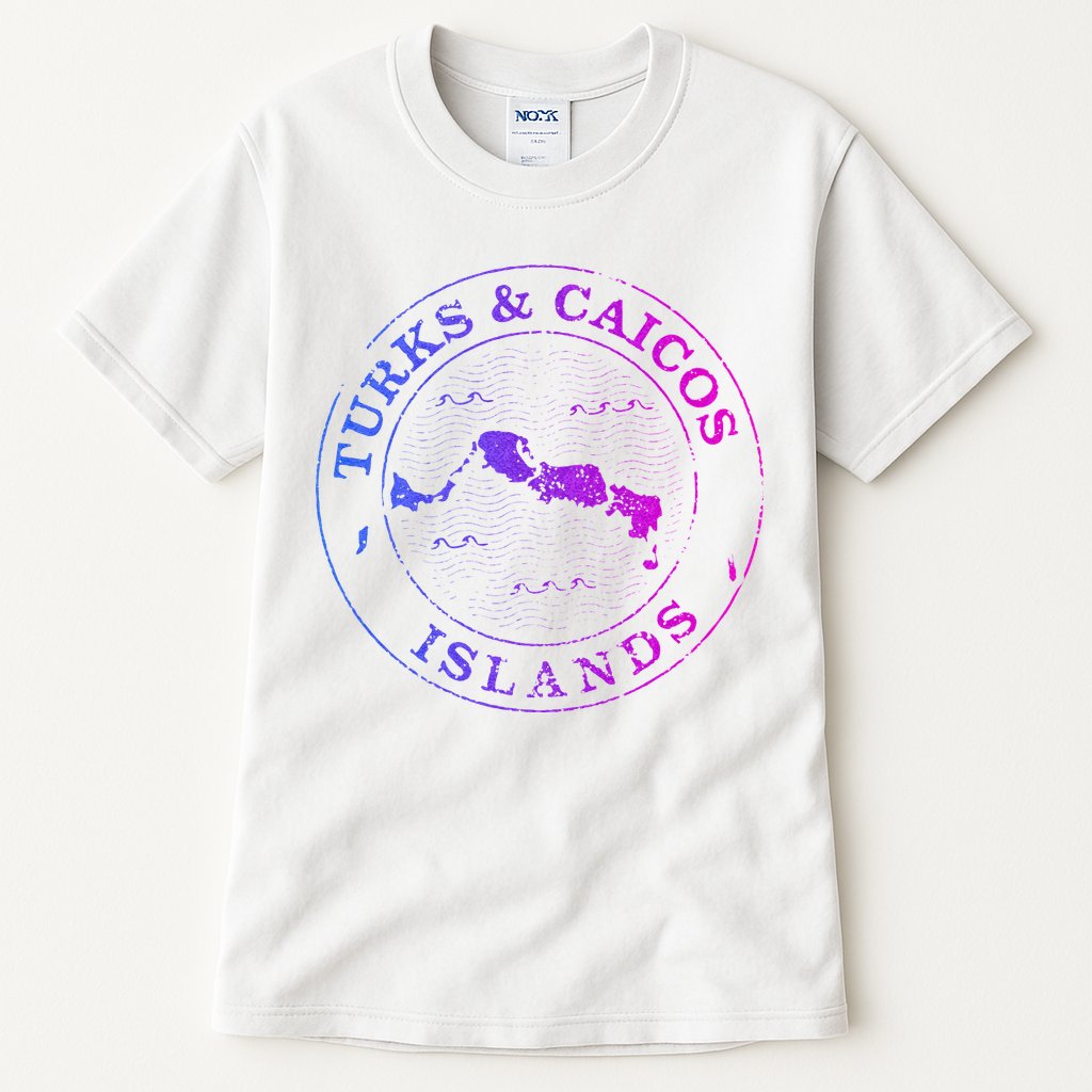 Turks And Caicos Islands Colorful Vacation Souvenir Cruise Tall T-Shirt