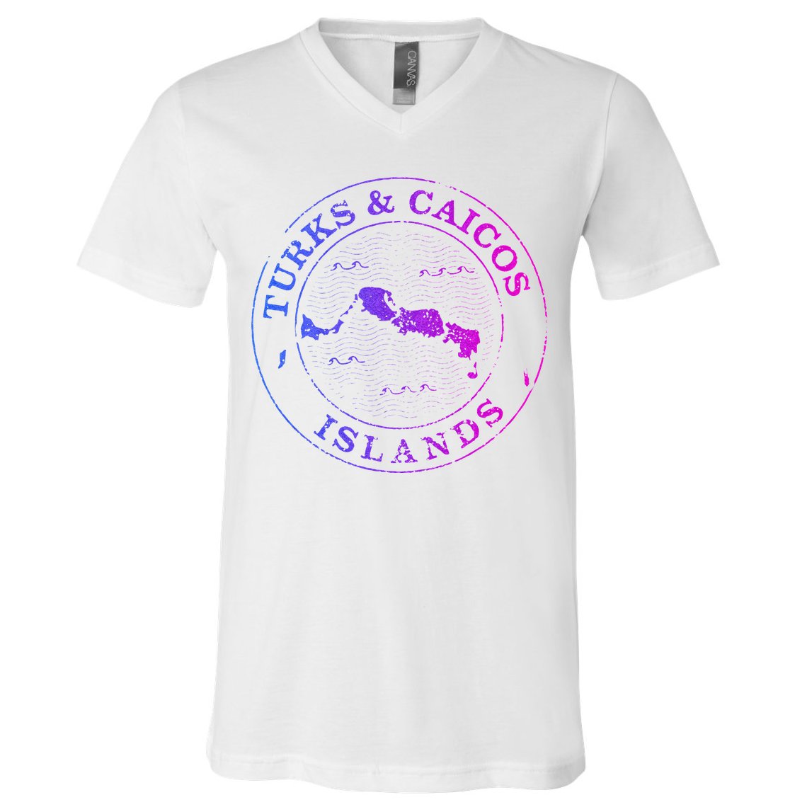 Turks And Caicos Islands Colorful Vacation Souvenir Cruise V-Neck T-Shirt