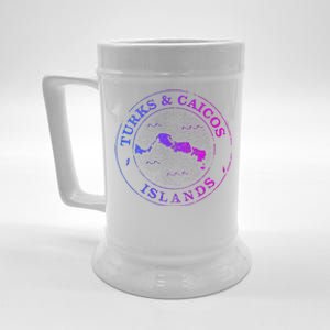 Turks And Caicos Islands Colorful Vacation Souvenir Cruise Beer Stein