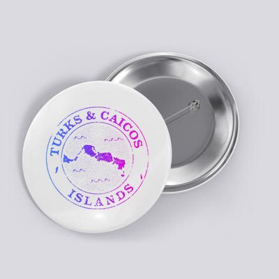 Turks And Caicos Islands Colorful Vacation Souvenir Cruise Button
