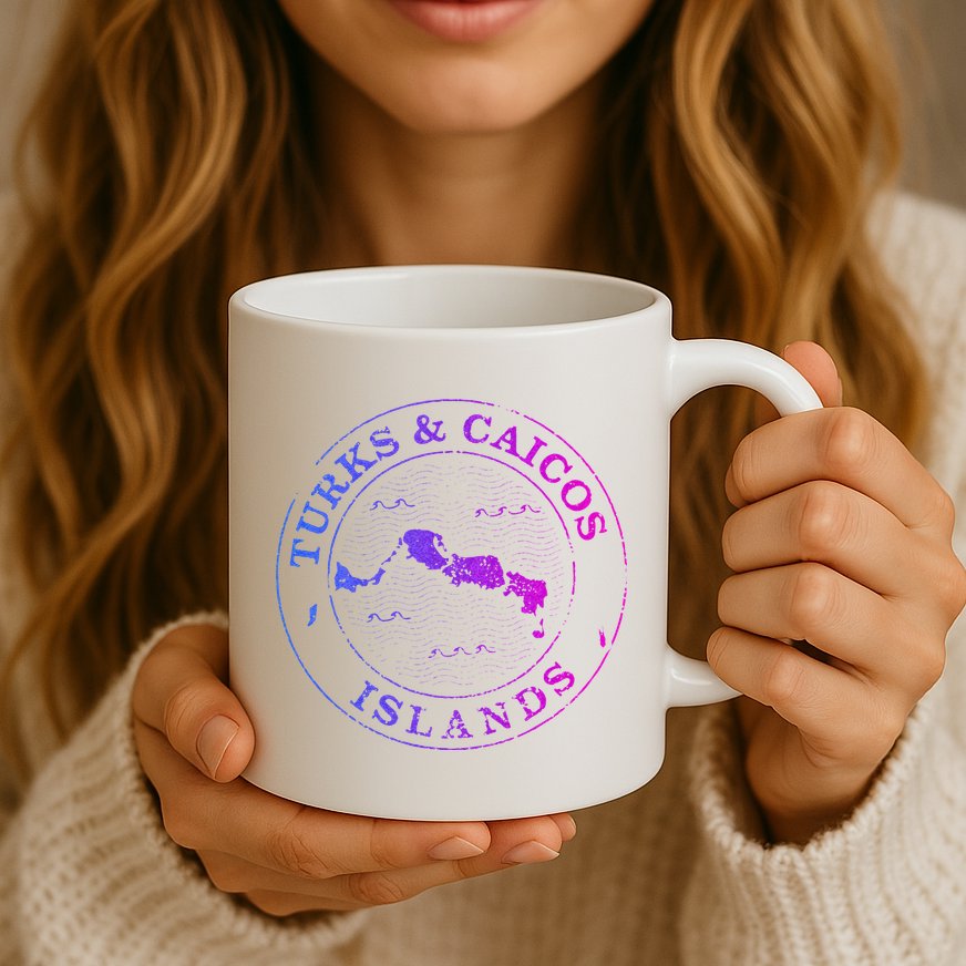 Turks And Caicos Islands Colorful Vacation Souvenir Cruise Mug