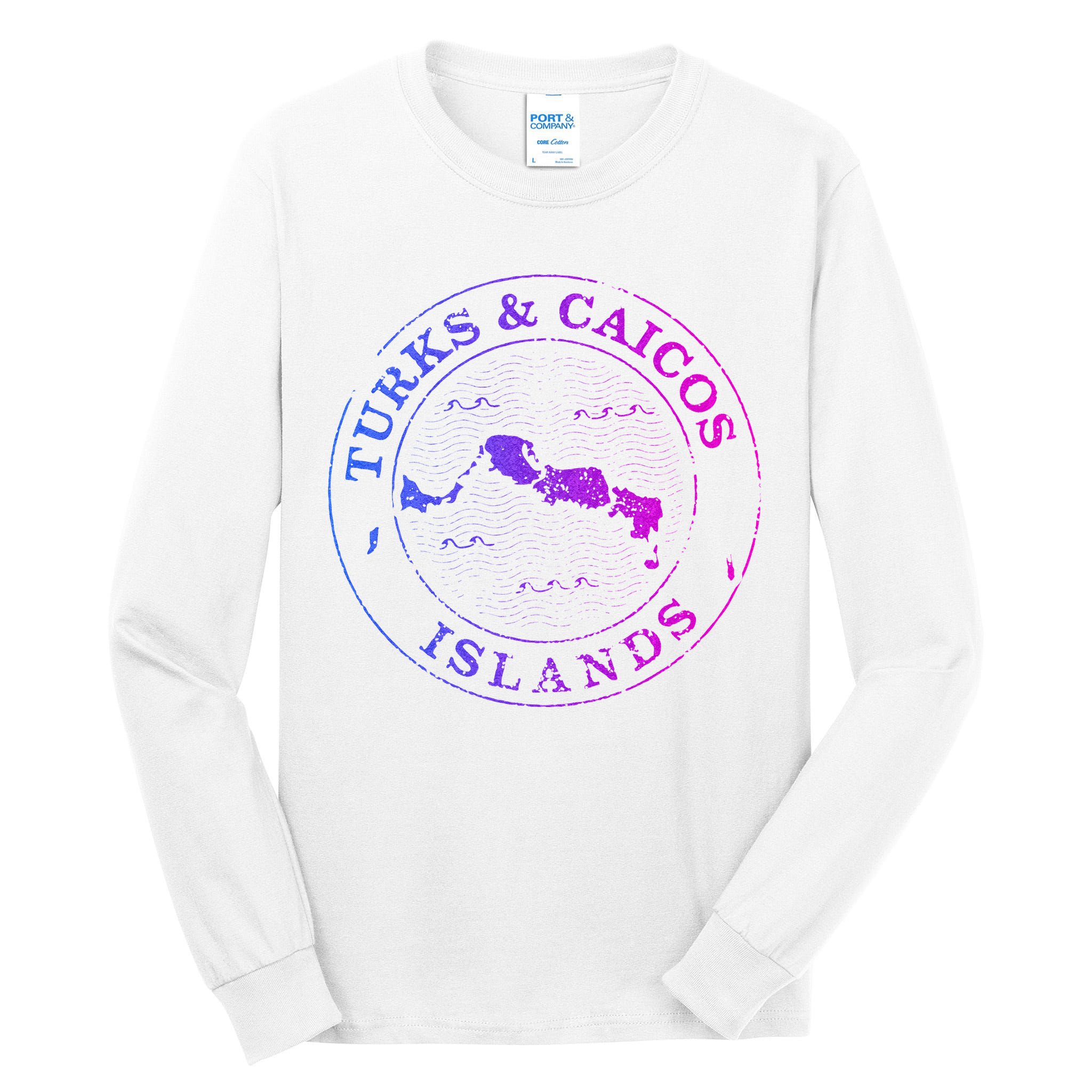 Turks And Caicos Islands Colorful Vacation Souvenir Cruise Tall Long Sleeve T-Shirt