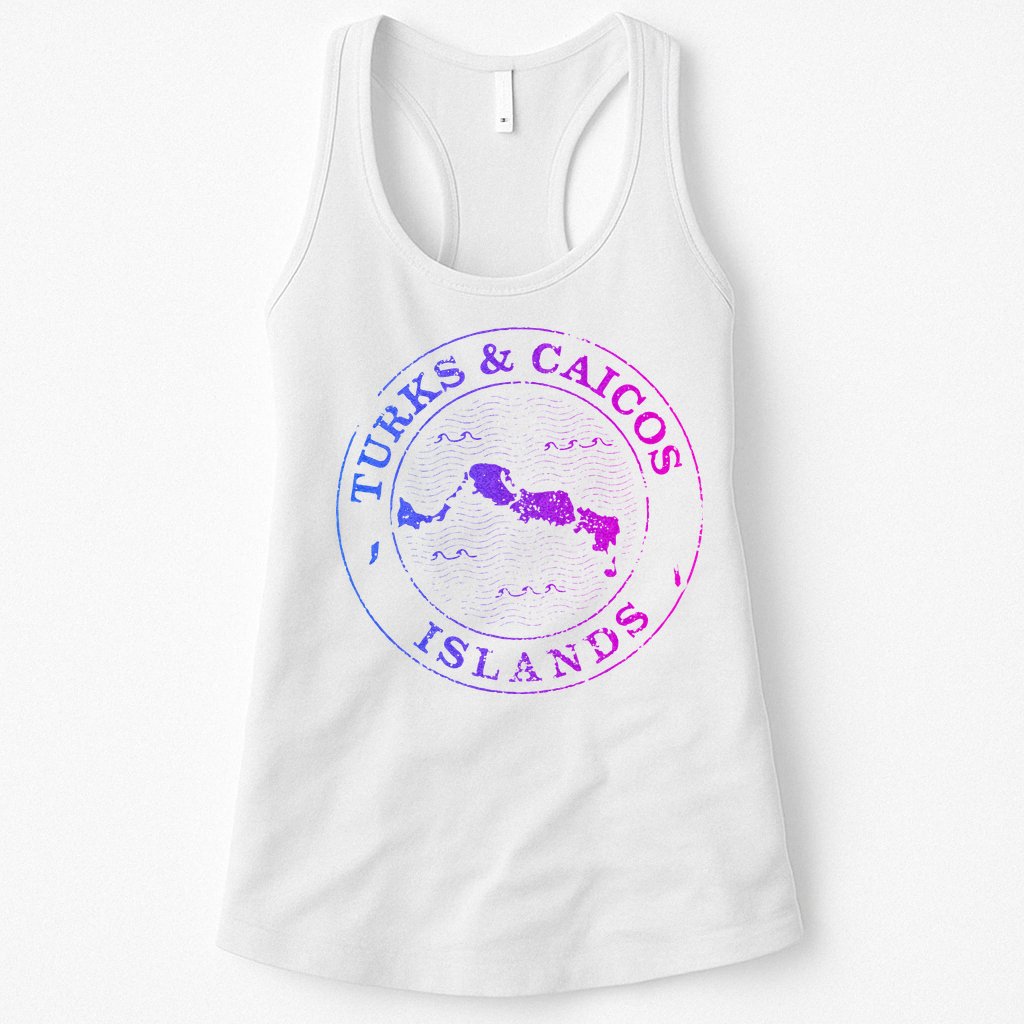 Turks And Caicos Islands Colorful Vacation Souvenir Cruise Womens Tank Top