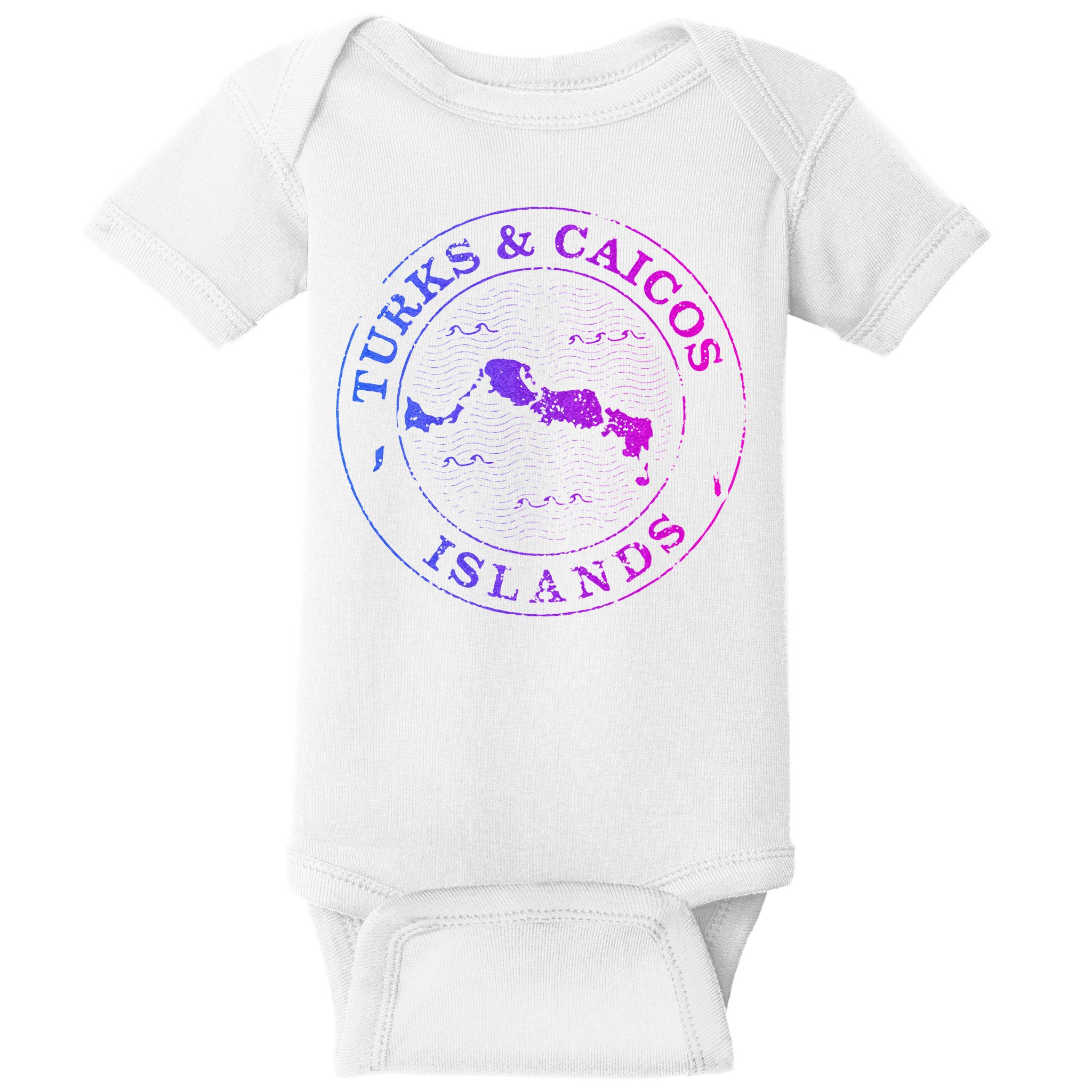 Turks And Caicos Islands Colorful Vacation Souvenir Cruise Baby Bodysuit