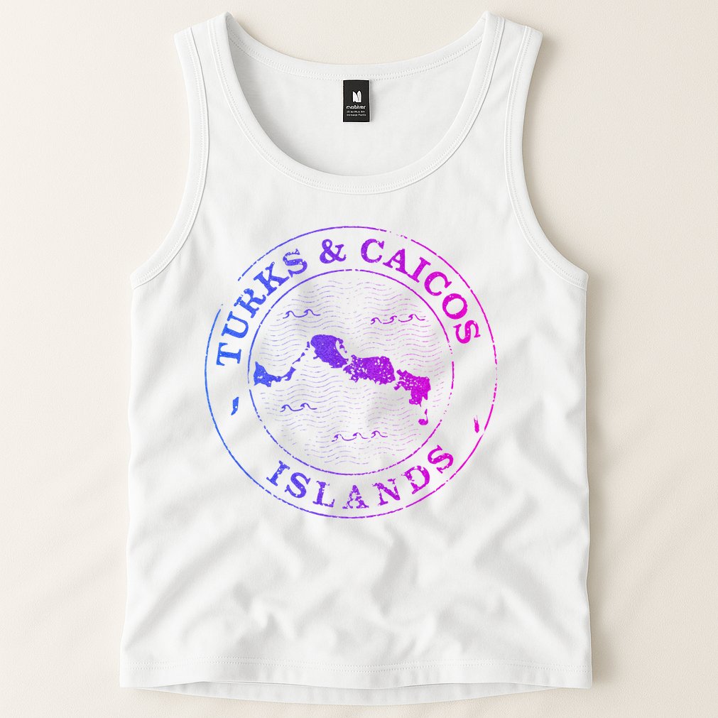 Turks And Caicos Islands Colorful Vacation Souvenir Cruise Tank Top