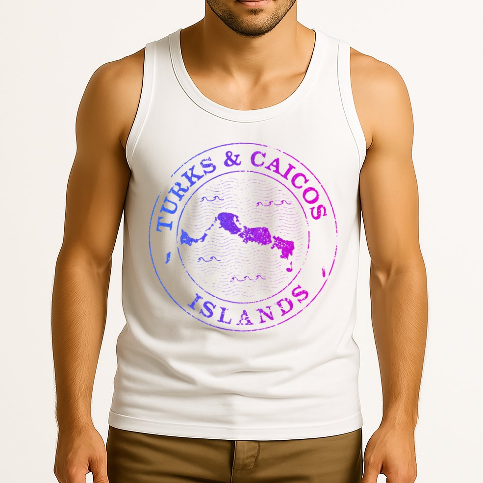 Turks And Caicos Islands Colorful Vacation Souvenir Cruise Tank Top