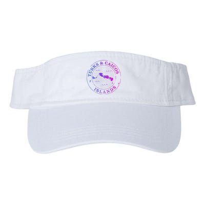 Turks And Caicos Islands Colorful Vacation Souvenir Cruise Valucap Bio-Washed Visor