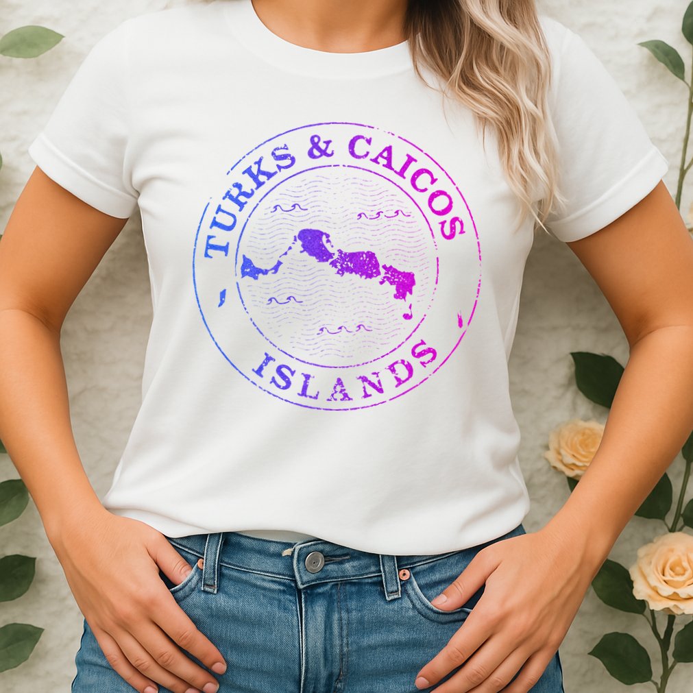 Turks And Caicos Islands Colorful Vacation Souvenir Cruise Womens T-Shirt