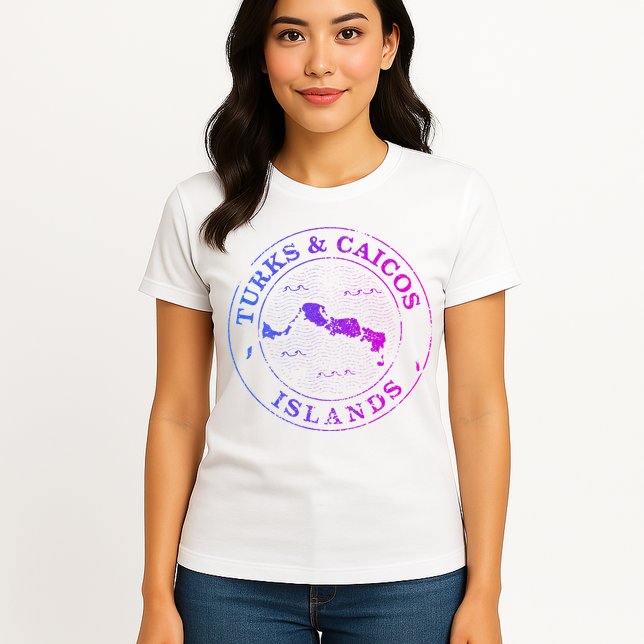 Turks And Caicos Islands Colorful Vacation Souvenir Cruise Womens T-Shirt