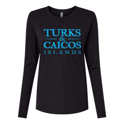 Turks And Caicos Islands Retro Colorful Womens Cotton Relaxed Long Sleeve T-Shirt