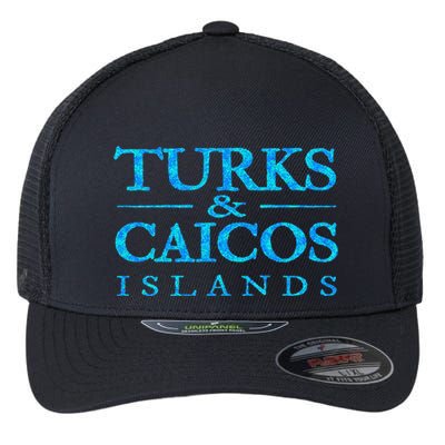 Turks And Caicos Islands Retro Colorful Flexfit Unipanel Trucker Cap