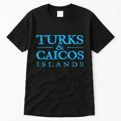 Turks And Caicos Islands Retro Colorful Tall T-Shirt