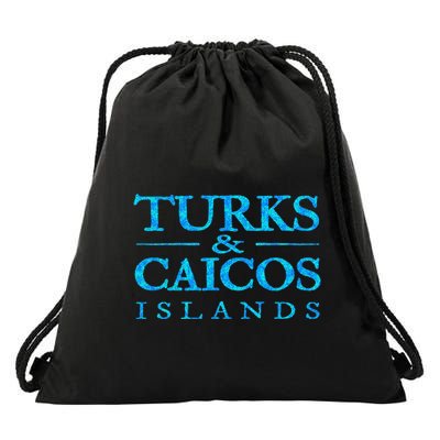 Turks And Caicos Islands Retro Colorful Drawstring Bag
