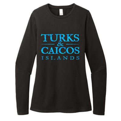 Turks And Caicos Islands Retro Colorful Womens CVC Long Sleeve Shirt