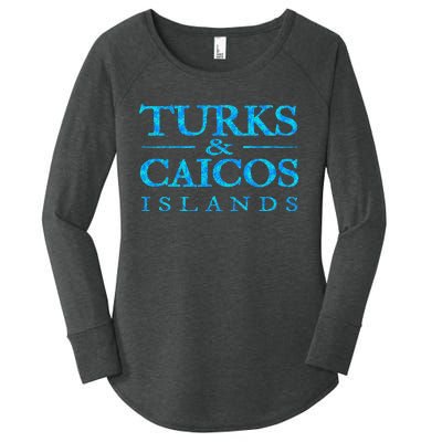 Turks And Caicos Islands Retro Colorful Women's Perfect Tri Tunic Long Sleeve Shirt