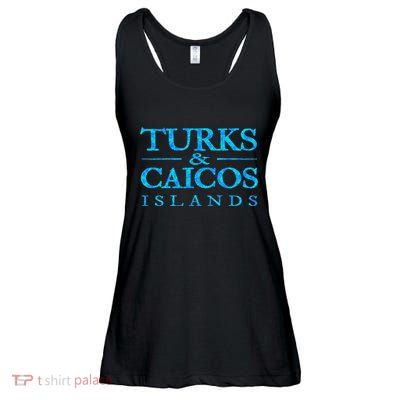 Turks And Caicos Islands Retro Colorful Ladies Essential Flowy Tank
