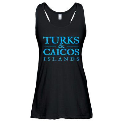 Turks And Caicos Islands Retro Colorful Ladies Essential Flowy Tank