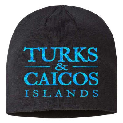 Turks And Caicos Islands Retro Colorful Sustainable Beanie