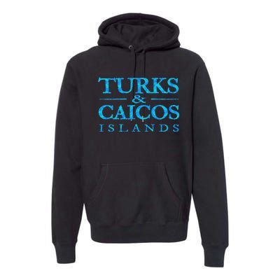 Turks And Caicos Islands Retro Colorful Premium Hoodie