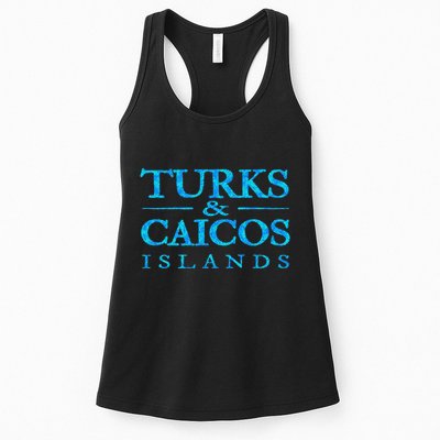 Turks And Caicos Islands Retro Colorful Womens Tank Top