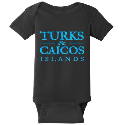 Turks And Caicos Islands Retro Colorful Baby Bodysuit